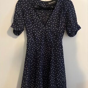 Realisation Par Navy Star Print Dress